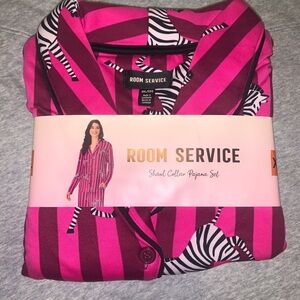 ROOM SERVICE SHAWL COLLAR PAJAMA SET